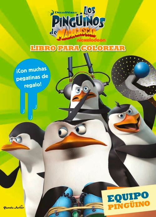 Los pinguinos de Madagascar Libro para colorear