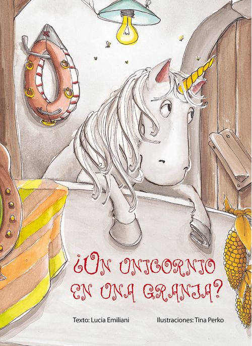 Un unicornio en una granja