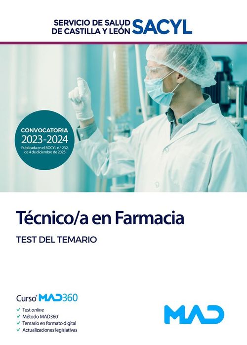 TECNICOA FARMACIA TEST TEMARIO CASTILLA Y LEON
