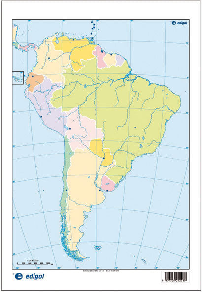 mapa America del sur politico