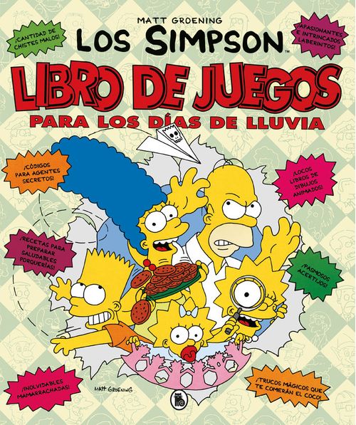 Libro de juegos para los dias de lluvia Los Simpson Actividades