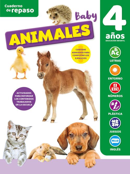CUADERNO TEMATICO LUMINISCENTE 4 ANOS ANIMALES BAB