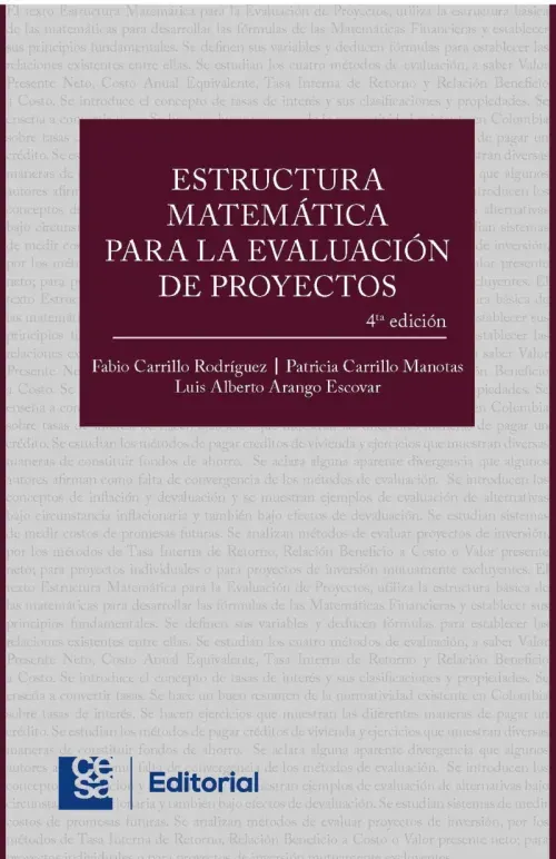 Estructura matematica para la evaluacion de proyectos 4a edicion