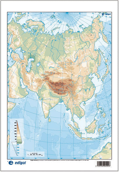 mapa asia fisico