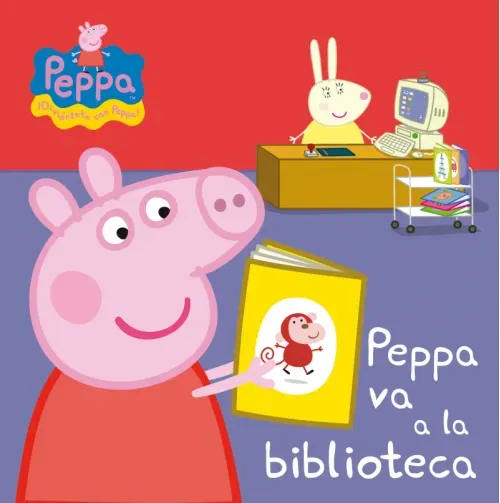 Peppa Pig Libro de carton - Peppa va a la biblioteca