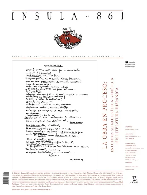 La obra en proceso estudio de critica genetica en literatura hispanica