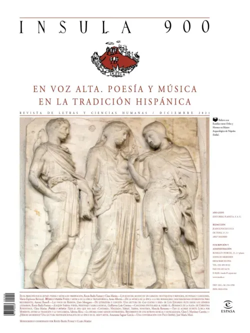 En voz alta Poesia y musica en la tradicion hispanica Insula nº 900