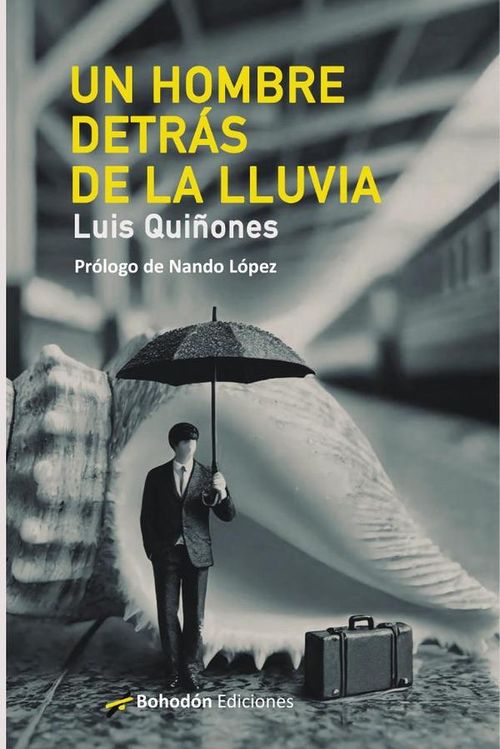 Un hombre detras de la lluvia