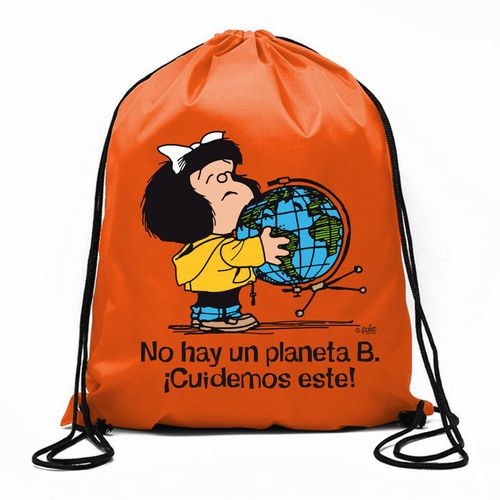 Bolsa de cuerdas Mafalda No hay un planeta B