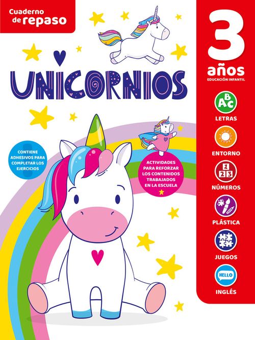 CUADERNO TEMATICO LUMINISCENTE 3 ANOS UNICORNIOS