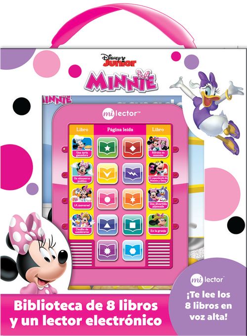 MI LECTOR MINNIE BIBLIOTECA DE 8 LIBROS Y LECTOR
