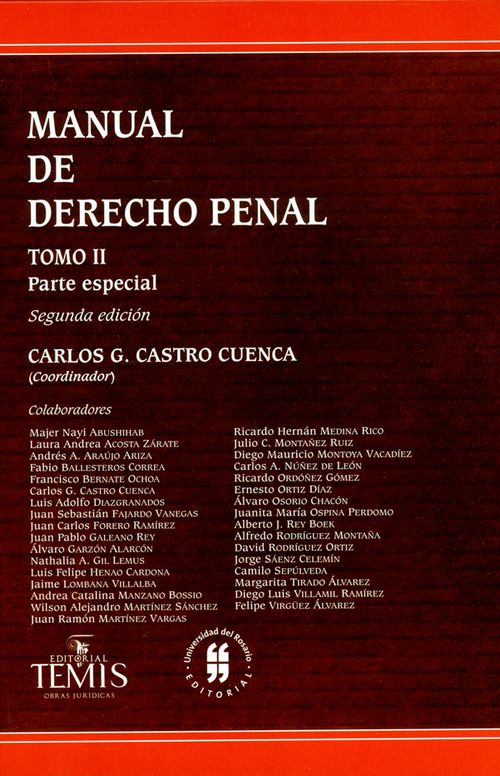 Manual de Derecho Penal Tomo II Parte especial 2ª Edición