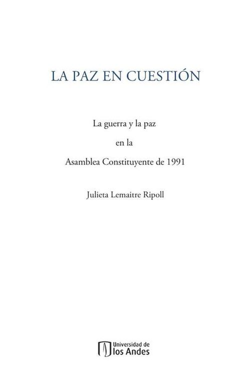 La paz en cuestion