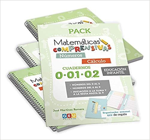 PACK INFANTIL MATEMATICAS 0 1 2  ORGANIZADOR SEMANAL