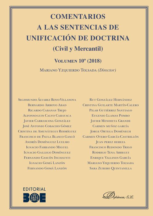 Comentarios a las Sentencias de Unificaci243n de Doctrina Civil y Mercantil Volumen 10 2018
