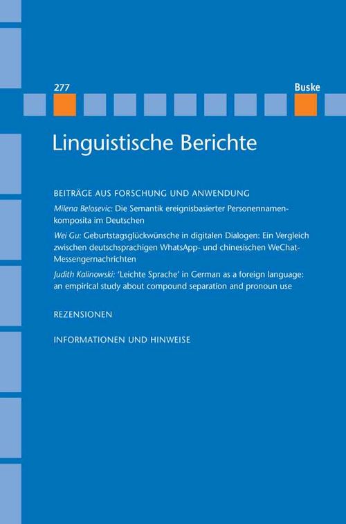 Linguistische Berichte Heft 277