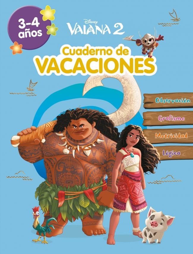 VAIANA 2 3-4 ANOS DISNEY CUADERNO DE VACACIONES
