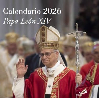 CALENDARIO DE PARED PAPA LEON XIV 2026