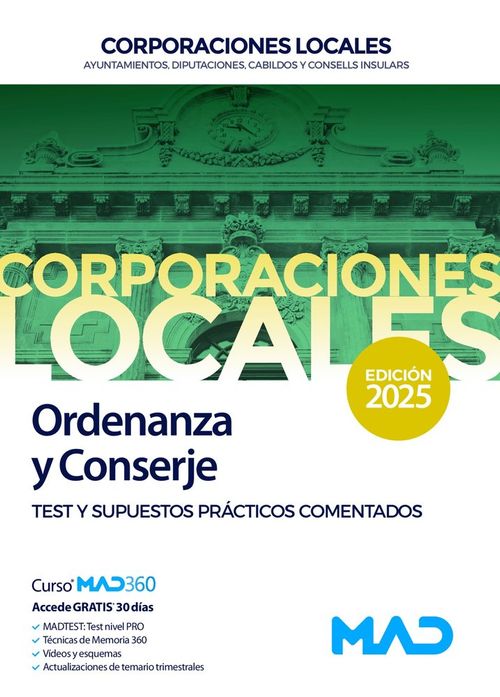 ORDENANZA Y CONSERJE DE AYUNTAMIENTOS DIPUTACIONES Y OTRAS CORPORACIONES LOCALE