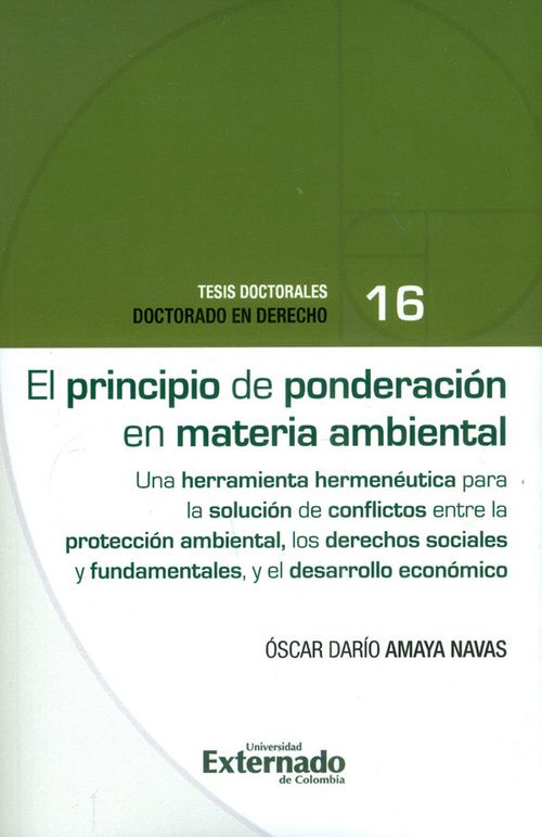 El principio de ponderación en materia ambiental