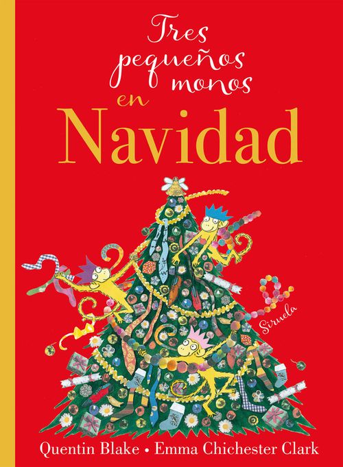 TRES PEQUENOS MONOS EN NAVIDAD