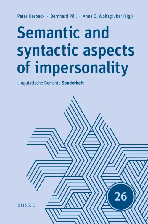 Semantic and syntactic aspects of impersonality