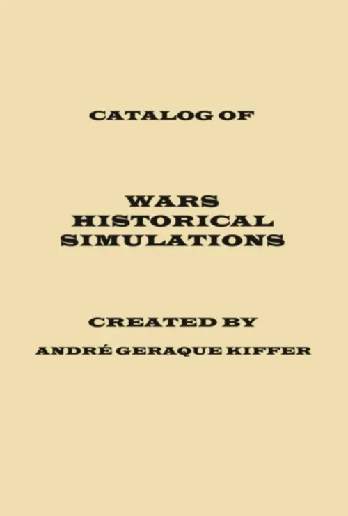 Catalog Of Wars Historical Simulations Created By