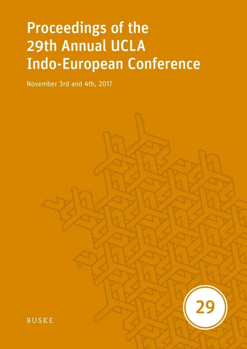 Proceedings of the 29th Annual UCLA Indo-European Conference