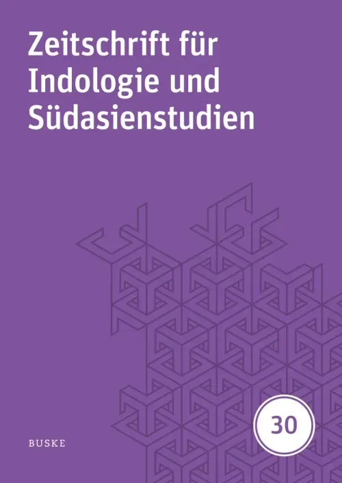 Zeitschrift fur Indologie und Sudasienstudien Band 30 2013