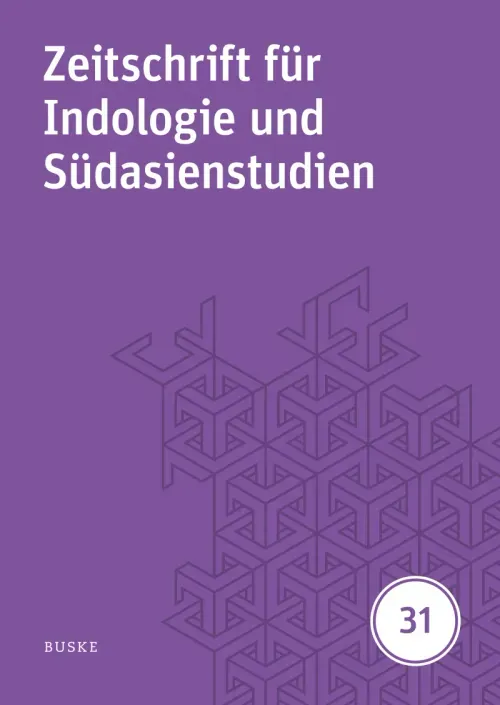 Zeitschrift fur Indologie und Sudasienstudien Band 31 2014