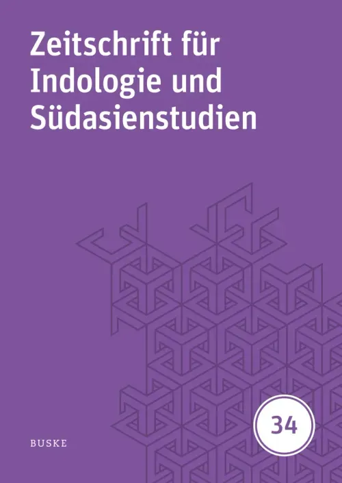 Zeitschrift fur Indologie und Sudasienstudien Band 34 2017