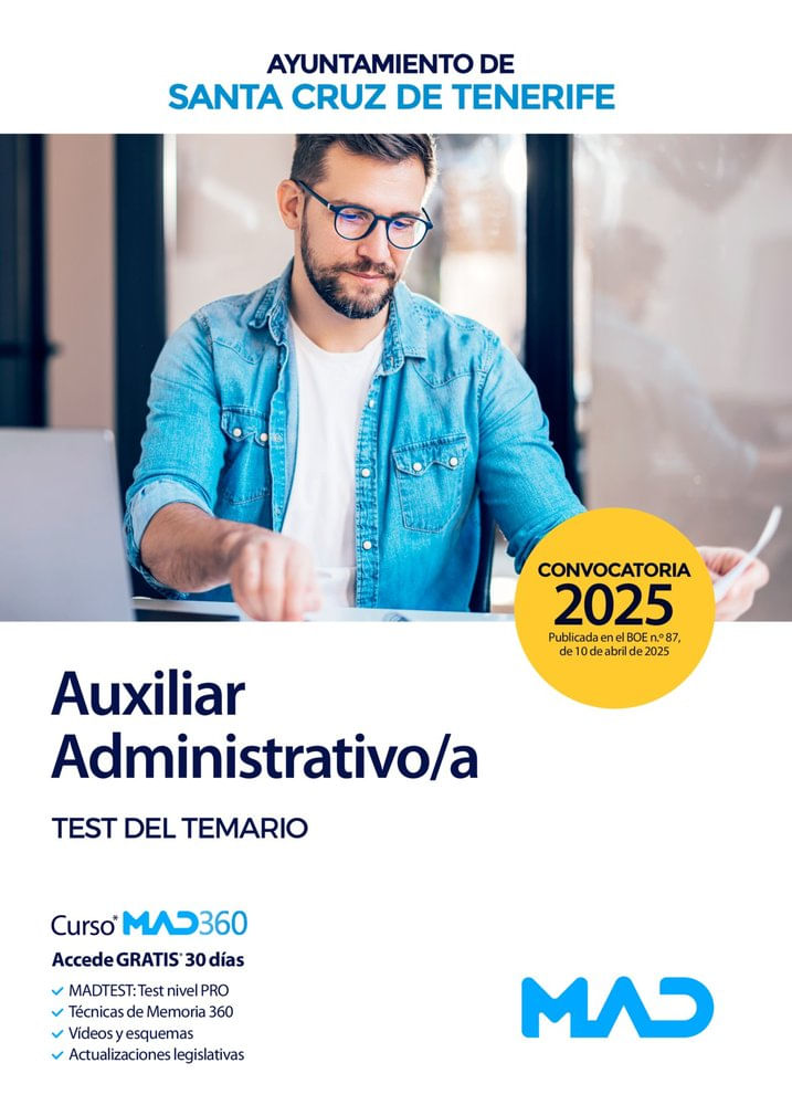AUXILIAR ADMINISTRATIVOA TEST TEMARIO AYUNTAMIENTO TENERIF
