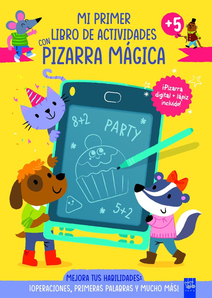 MI PRIMER LIBRO DE ACTIVIDADES CON PIZARRA MAGICA AMARILLO