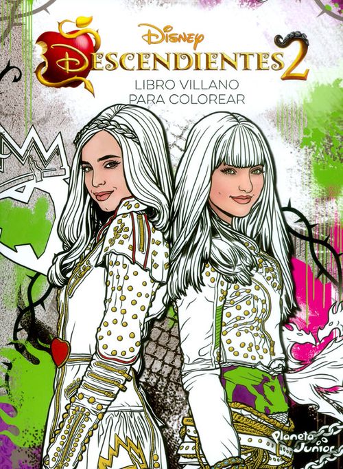 Descendientes 2 Libro villano para colorear