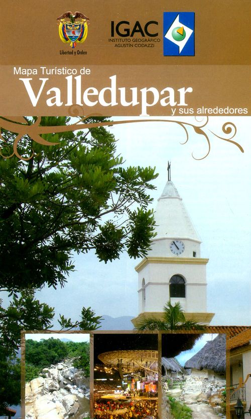 Mapa turístico de Valledupar y sus alrededores