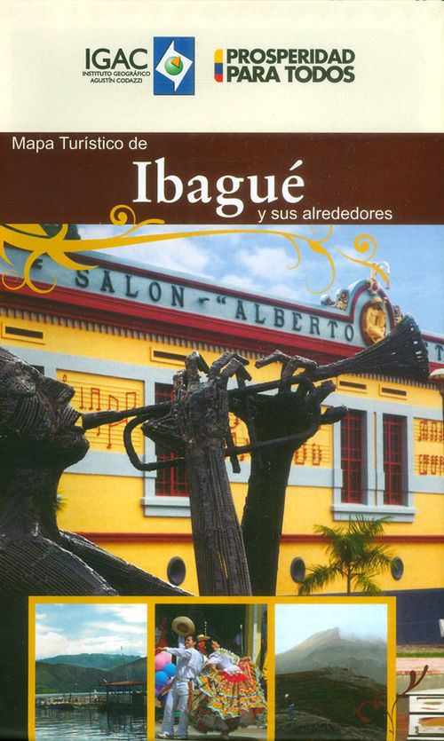 Mapa turístico de Ibagué y sus alrededores